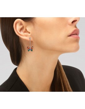 Boucles oreilles argent UNA STORIA, BO121100, collection Papillon