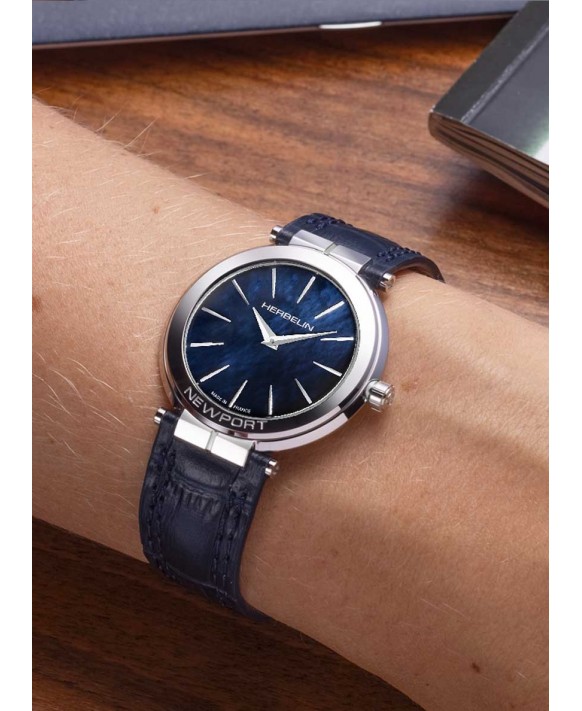 Montre dame slim Michel Herbelin 16922-AP60BL  Collection Newport